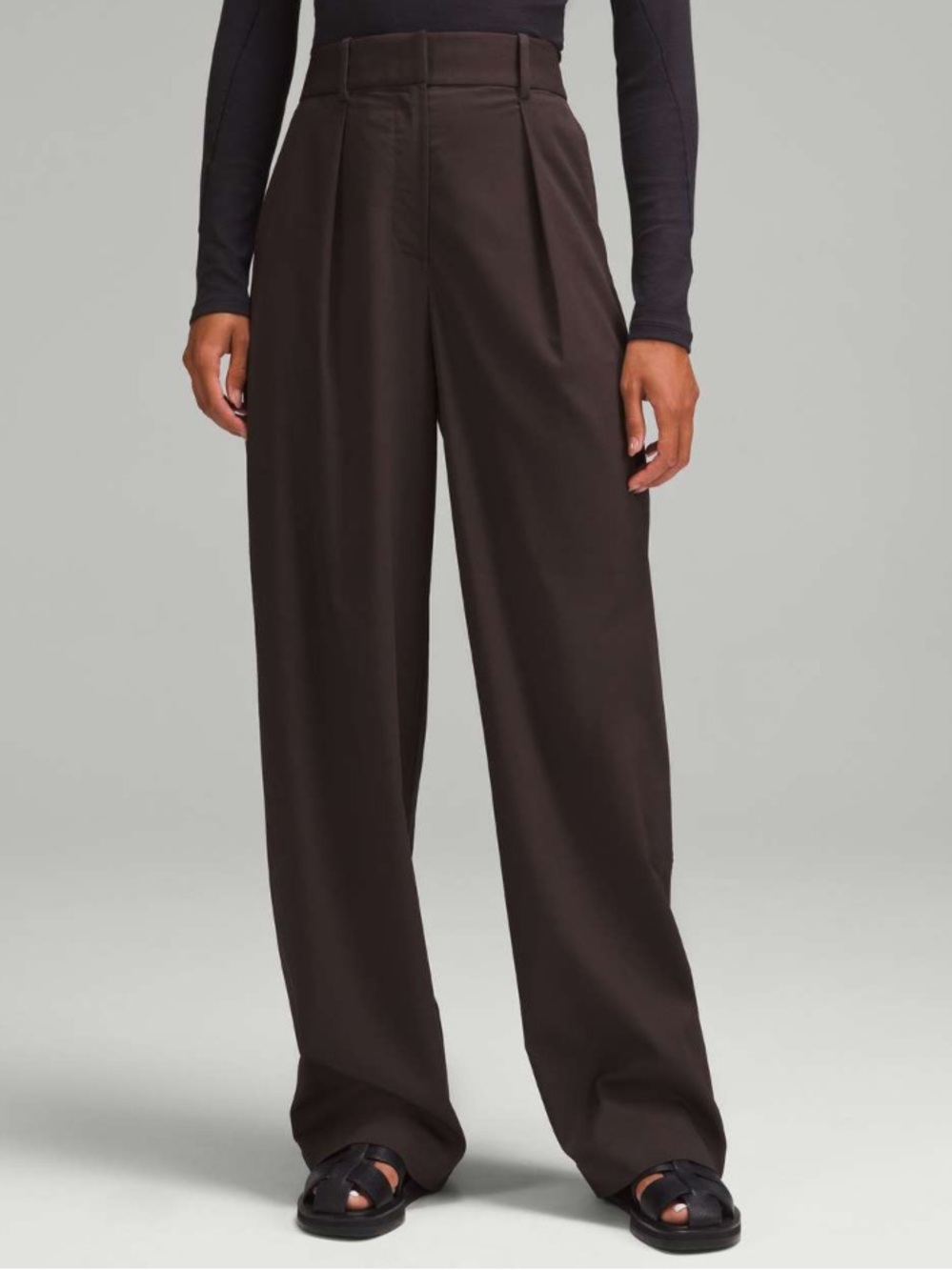Lululemon Pleat-Front High-Rise Trouser *Regular Espresso size 4